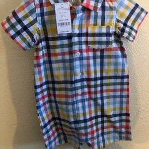 Carters Plaid Romper